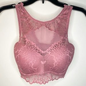 PINK Lace Bralette Small (DD)
